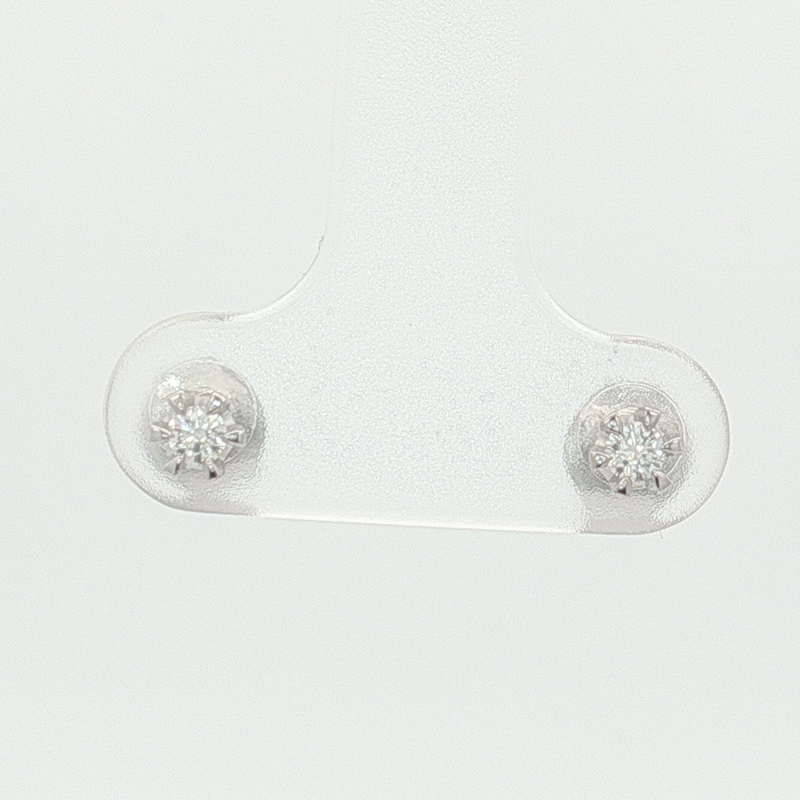 Silvan timanttikorvakorut 0.10ct | Valkokulta - Timanttikorvakorut - Silvan | Caratia