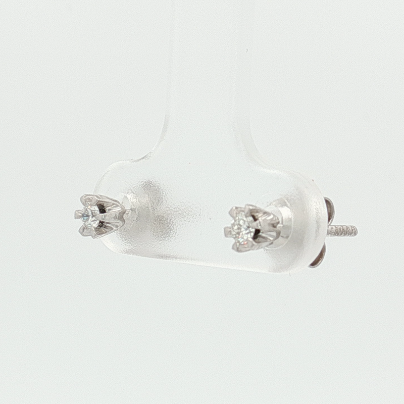 Silvan timanttikorvakorut 0.10ct | Valkokulta - Timanttikorvakorut - Silvan | Caratia