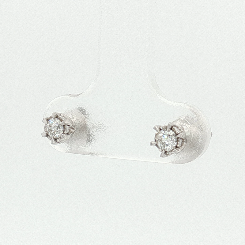Timanttikorvakorut 0.15ct | Valkokulta - Timanttikorvakorut - Muut valmistajat | Caratia