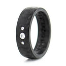 3D Carbon hiilikuitusormus Swarovskin zirkonialla CR300-6 • Caratia