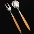 Hopeinen leikehaarukka ja -lusikka • Caratia